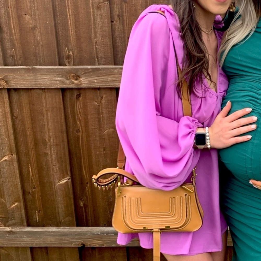 Purple long sleeve airy dress